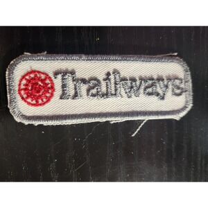 Trailways Patch Embroidered Logo Sew-On Transportation Travel Bus Memorabilia